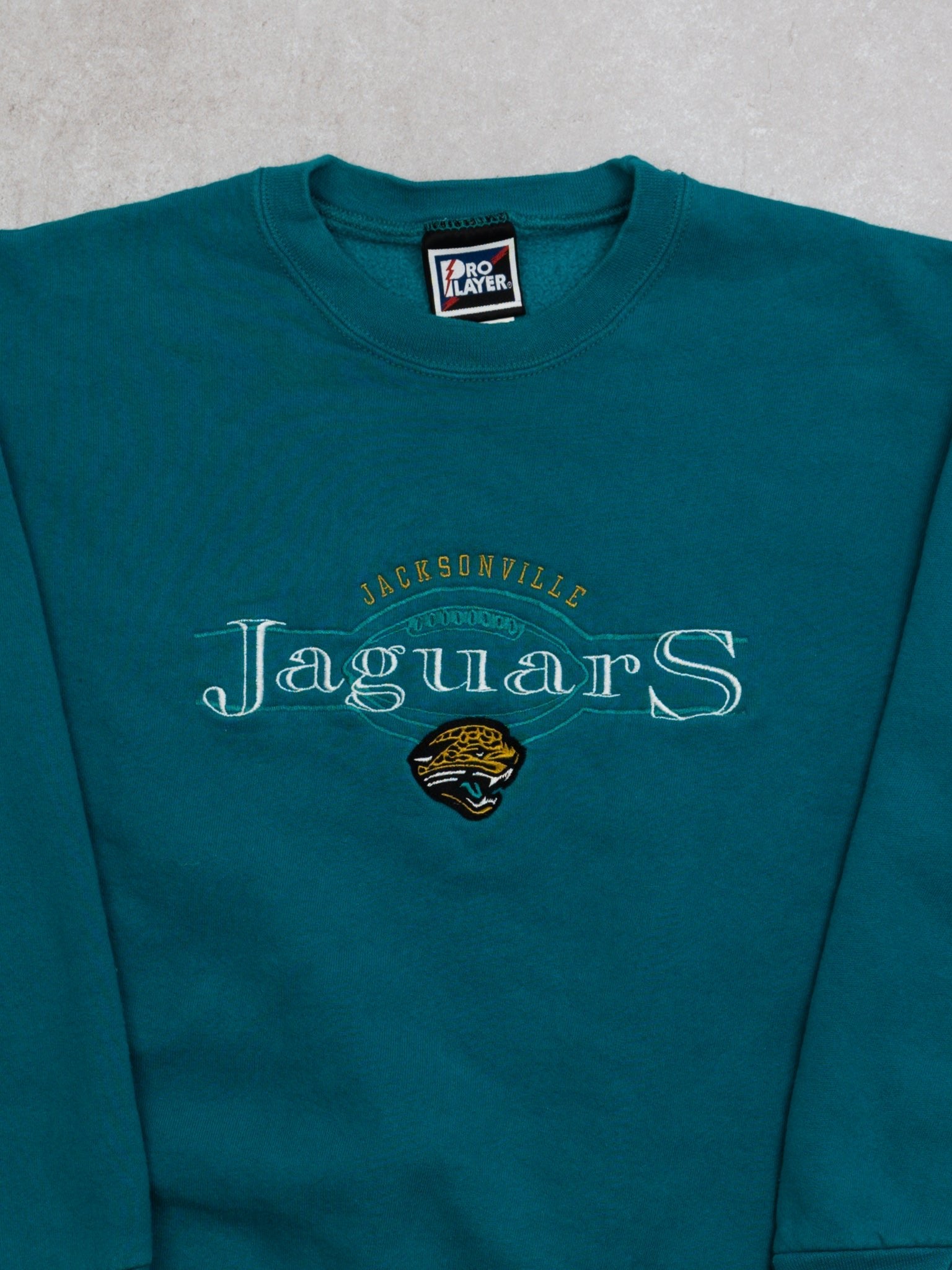Vintage 90s Teal Jacksonville Jaguars Crewneck (S)