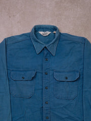 Vintage 80s Light Blue Woolrich Button Up Jacket (L)