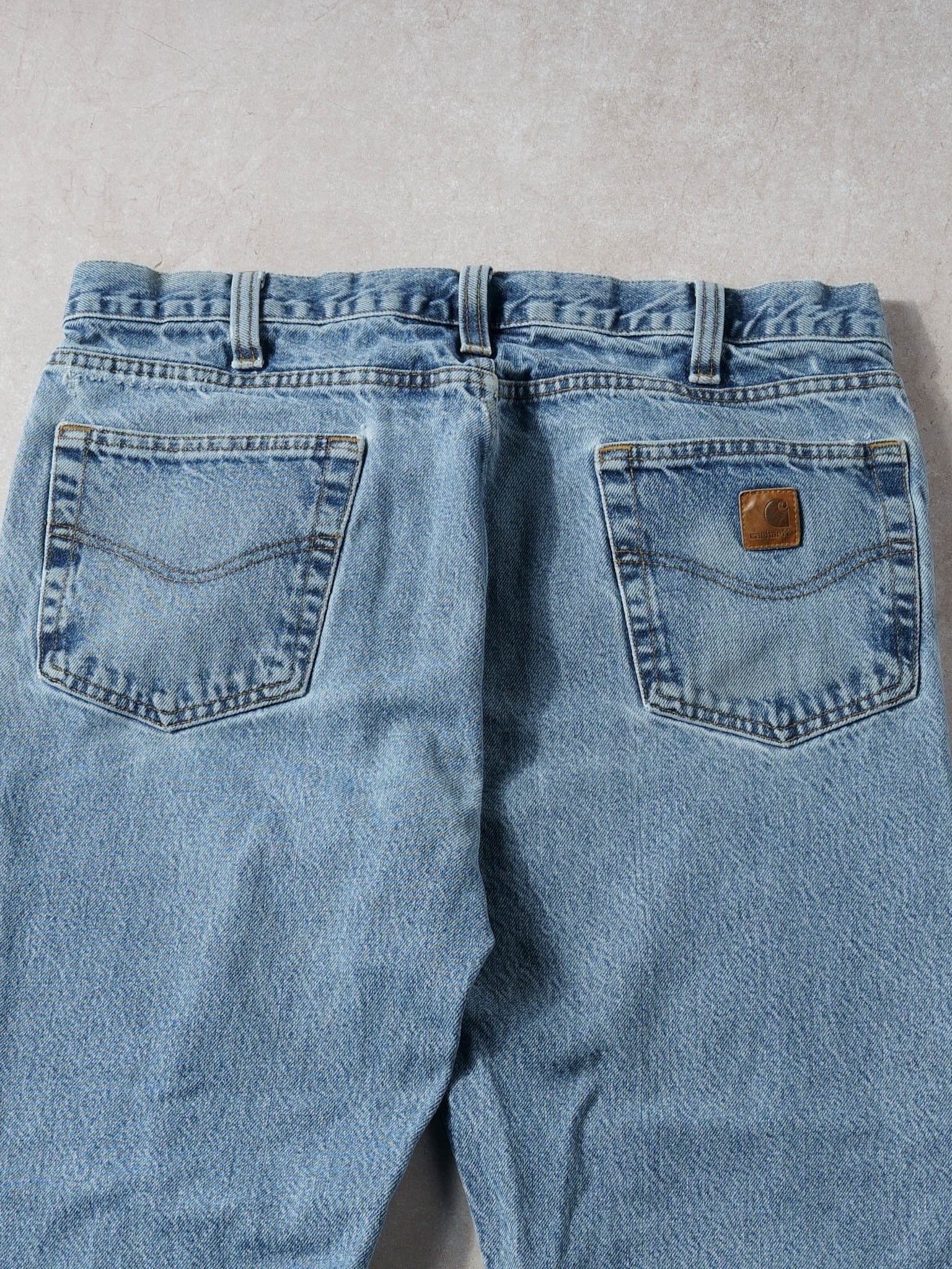 Vintage 90s Washed Blue Carhartt Traditional Fit Denim Jeans (36x30)