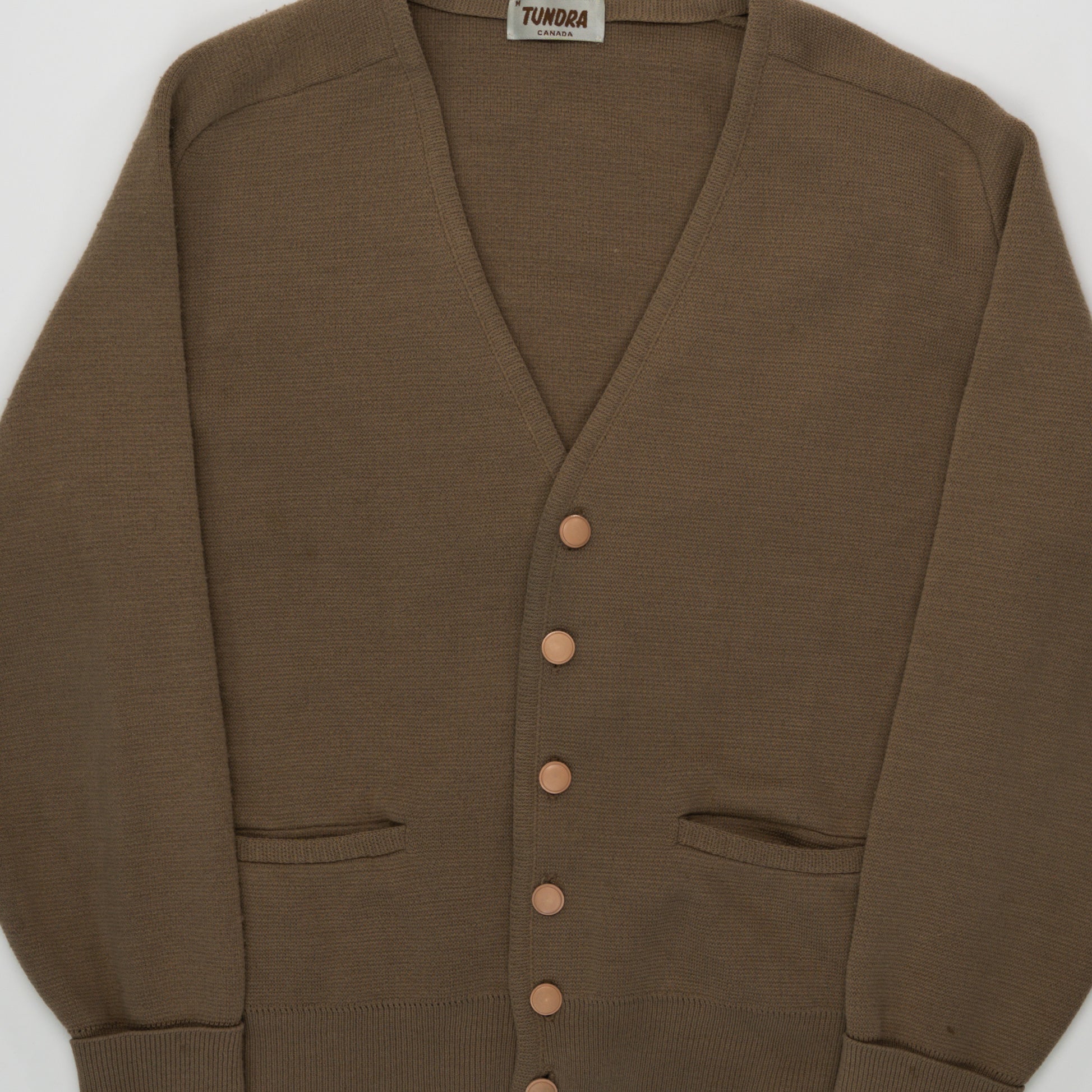 Vintage Tundra Canada Camel Wool Cardigan (L) | Rebalance Vintage.