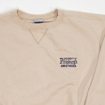 Vintage Beige University of Pittsburgh Anesthesia Crewneck (M) | Rebalance Vintage.