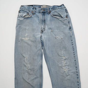 Vintage Light Washed Ripped Levi Jeans (32 x 31) | Rebalance Vintage.