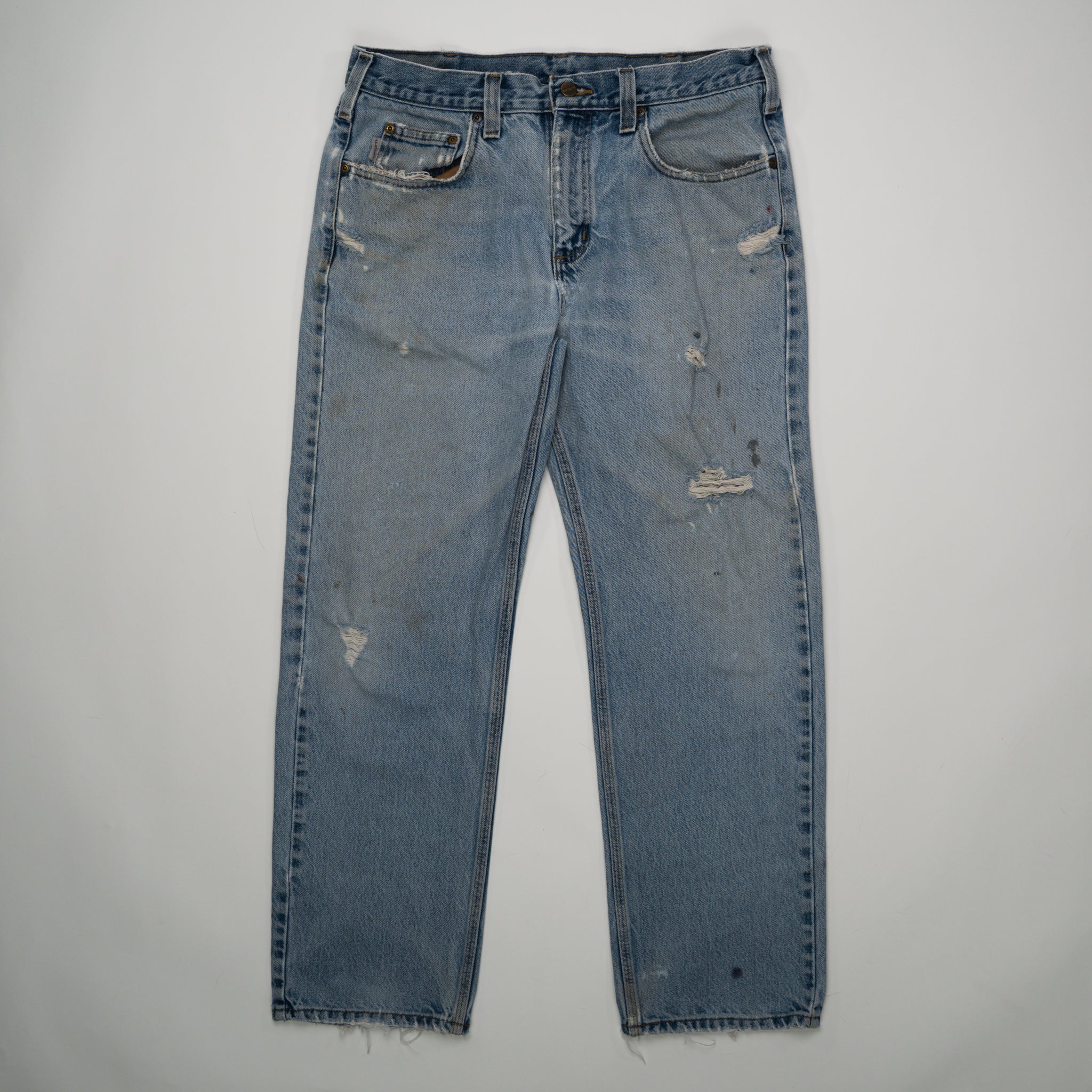 Vintage Carhartt Light Washed Ripped Jeans (34 x 30) | Rebalance Vintage.