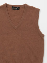 Vintage 70s Light Brown Lambs Wool Sweater Vest (M)