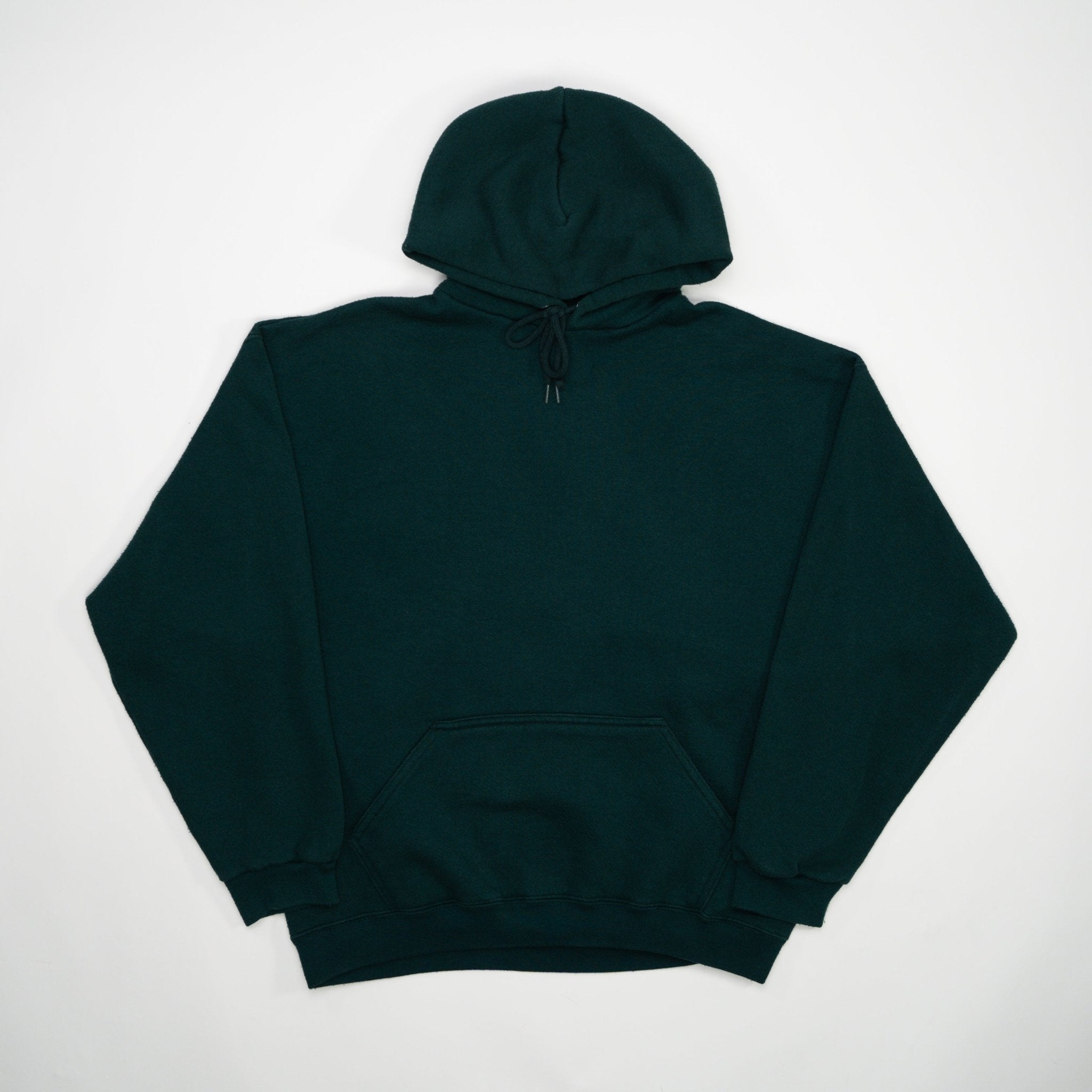 Vintage 90s Forest Green Blank Hoodie (M) | Rebalance Vintage.