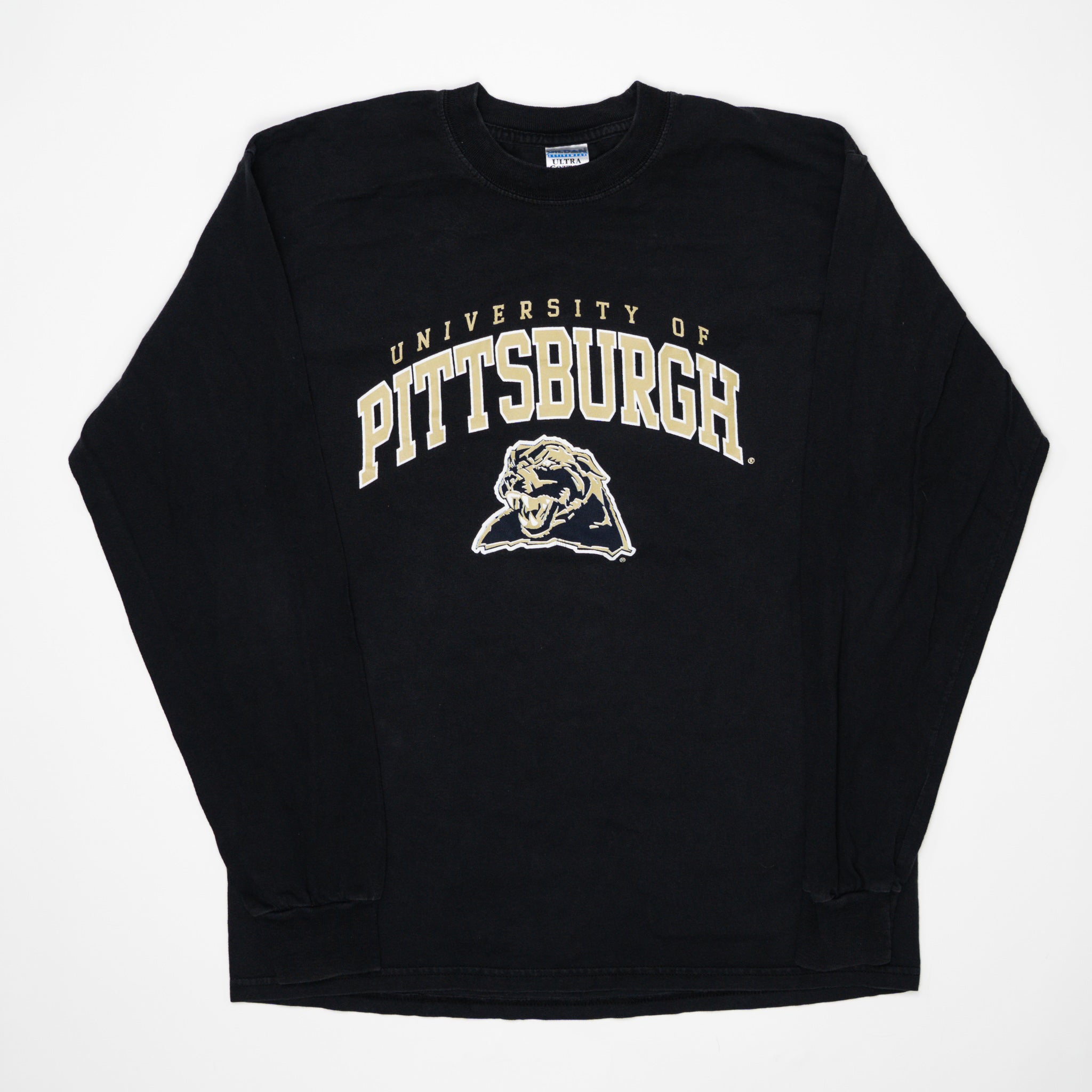 Vintage Black University of Pittsburgh Long Sleeve (M) | Rebalance Vintage.