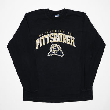 Vintage Black University of Pittsburgh Long Sleeve (M) | Rebalance Vintage.