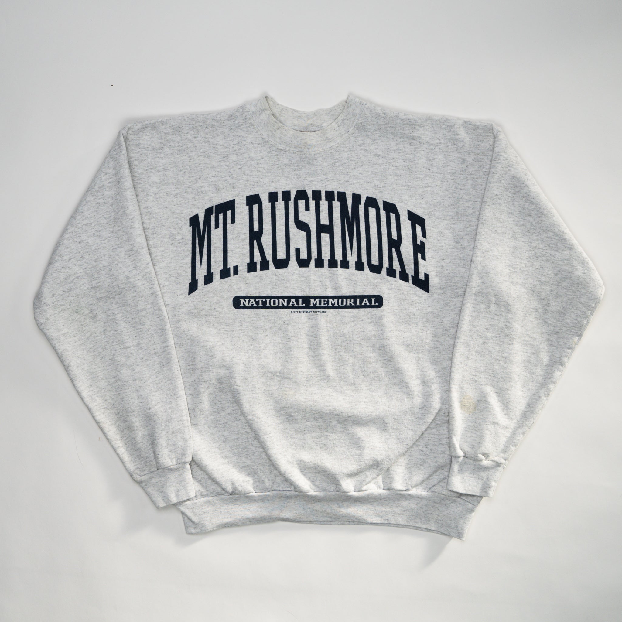 Vintage Grey Mt. Rushmore Crewneck (M) | Rebalance Vintage.