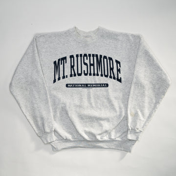 Vintage Grey Mt. Rushmore Crewneck (M) | Rebalance Vintage.