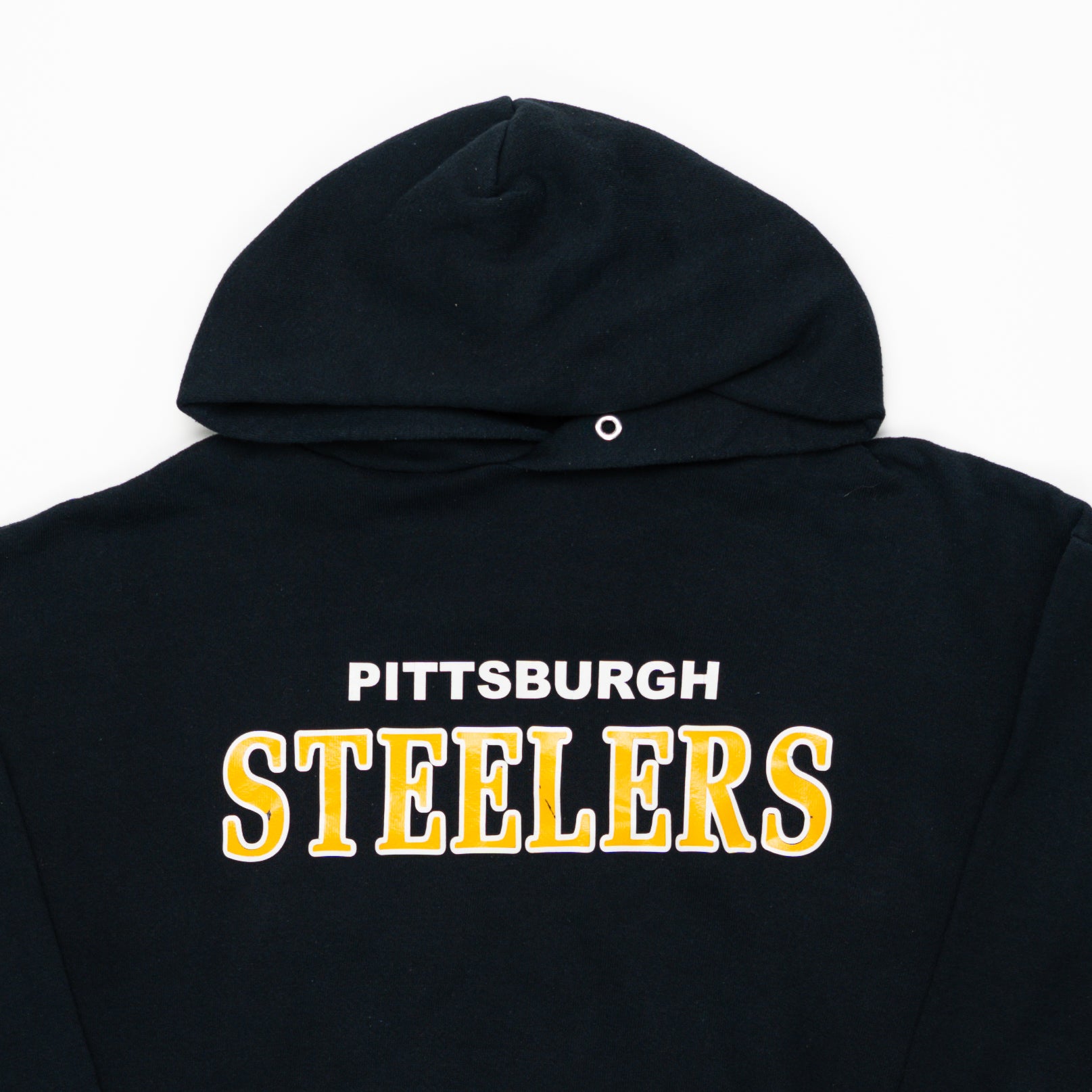 Vintage 90s Black + Yellow Pittsburgh Hoodie (L) | Rebalance Vintage.