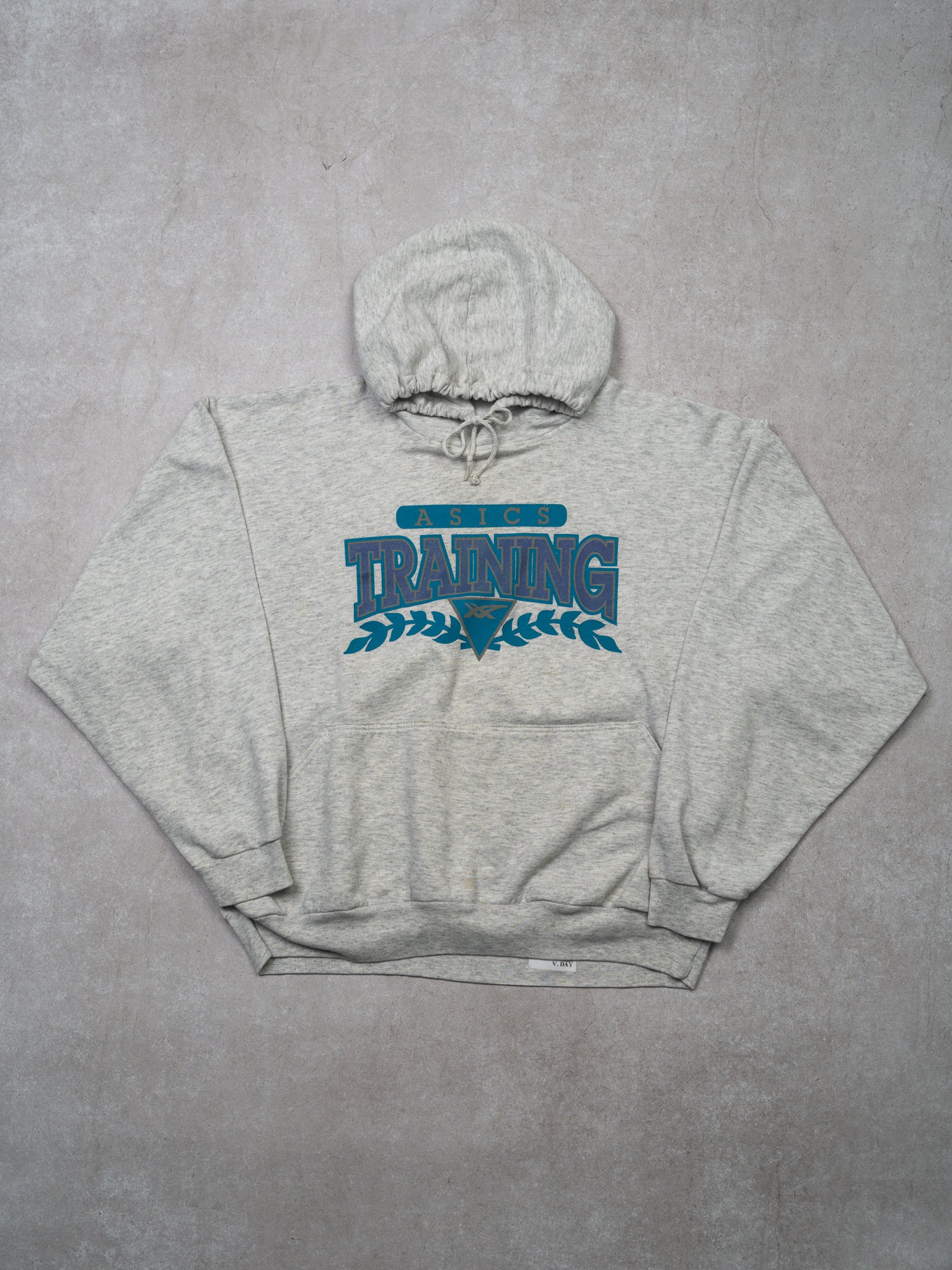 Vintage 80s Grey Asics Training Hoodie (M/L)