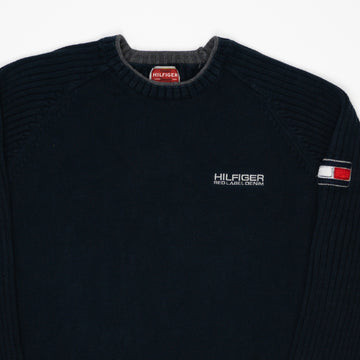 Vintage Navy Tommy HIlfiger Red Label Long Sleeve (M/L) | Rebalance Vintage.