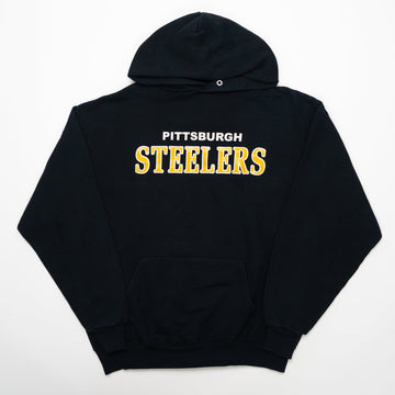 Vintage 90s Black + Yellow Pittsburgh Hoodie (L) | Rebalance Vintage.