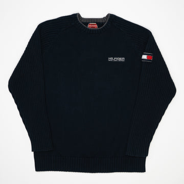 Vintage Navy Tommy HIlfiger Red Label Long Sleeve (M/L) | Rebalance Vintage.
