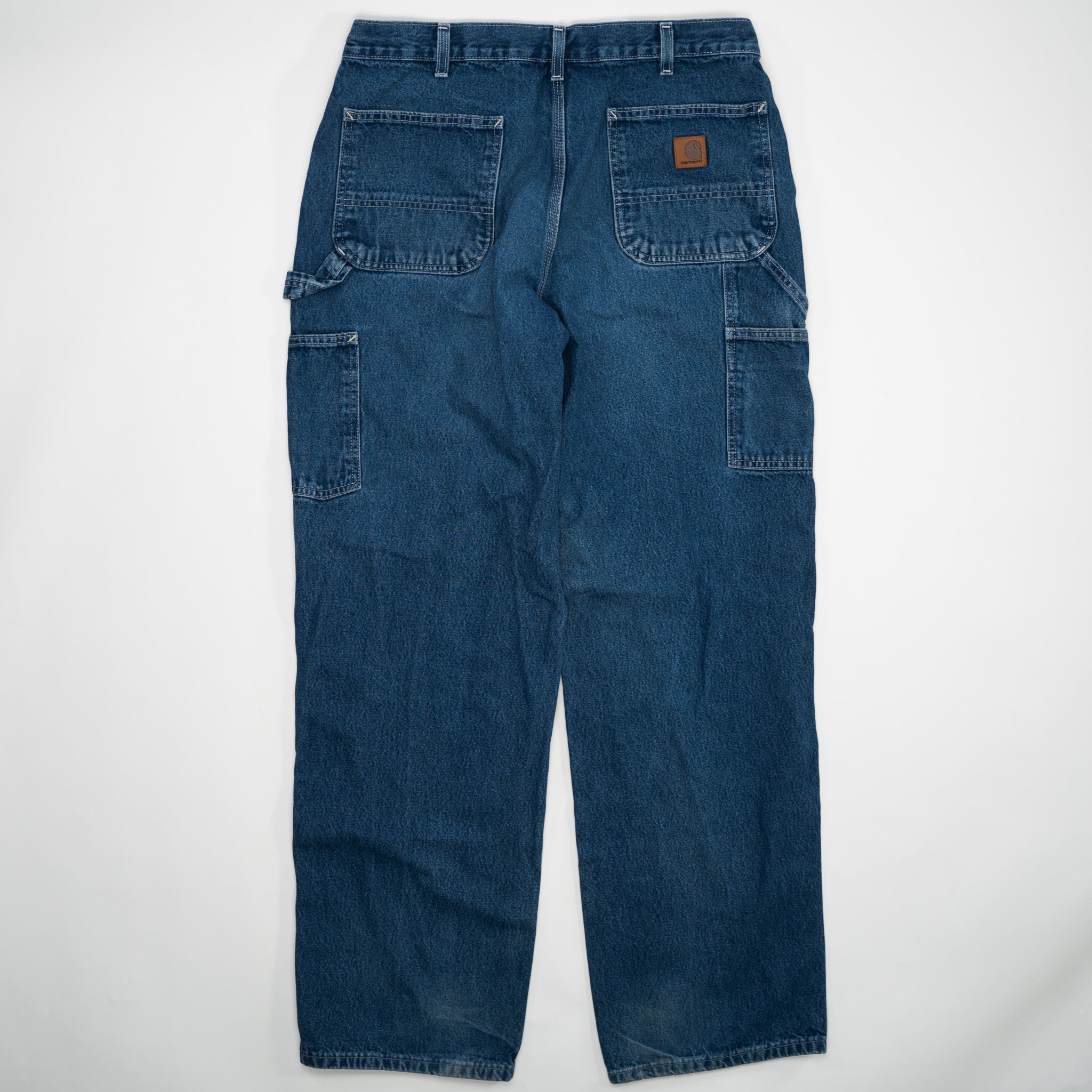 Vintage Dark Blue Carhartt Cargo Jeans (36 x 32) | Rebalance Vintage.