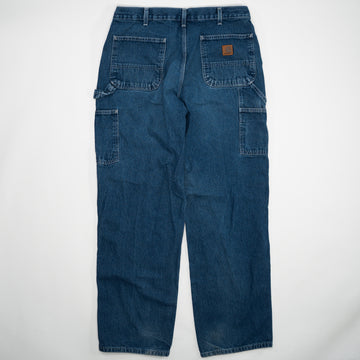 Vintage Dark Blue Carhartt Cargo Jeans (36 x 32) | Rebalance Vintage.