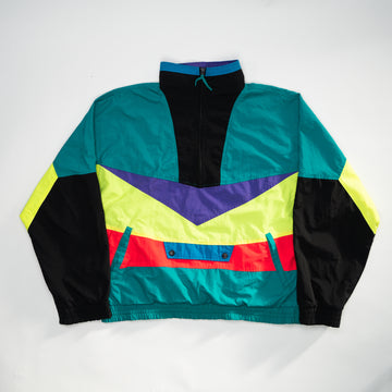Vintage 80s Dual Control Multicolored Windbreaker | Rebalance Vintage.