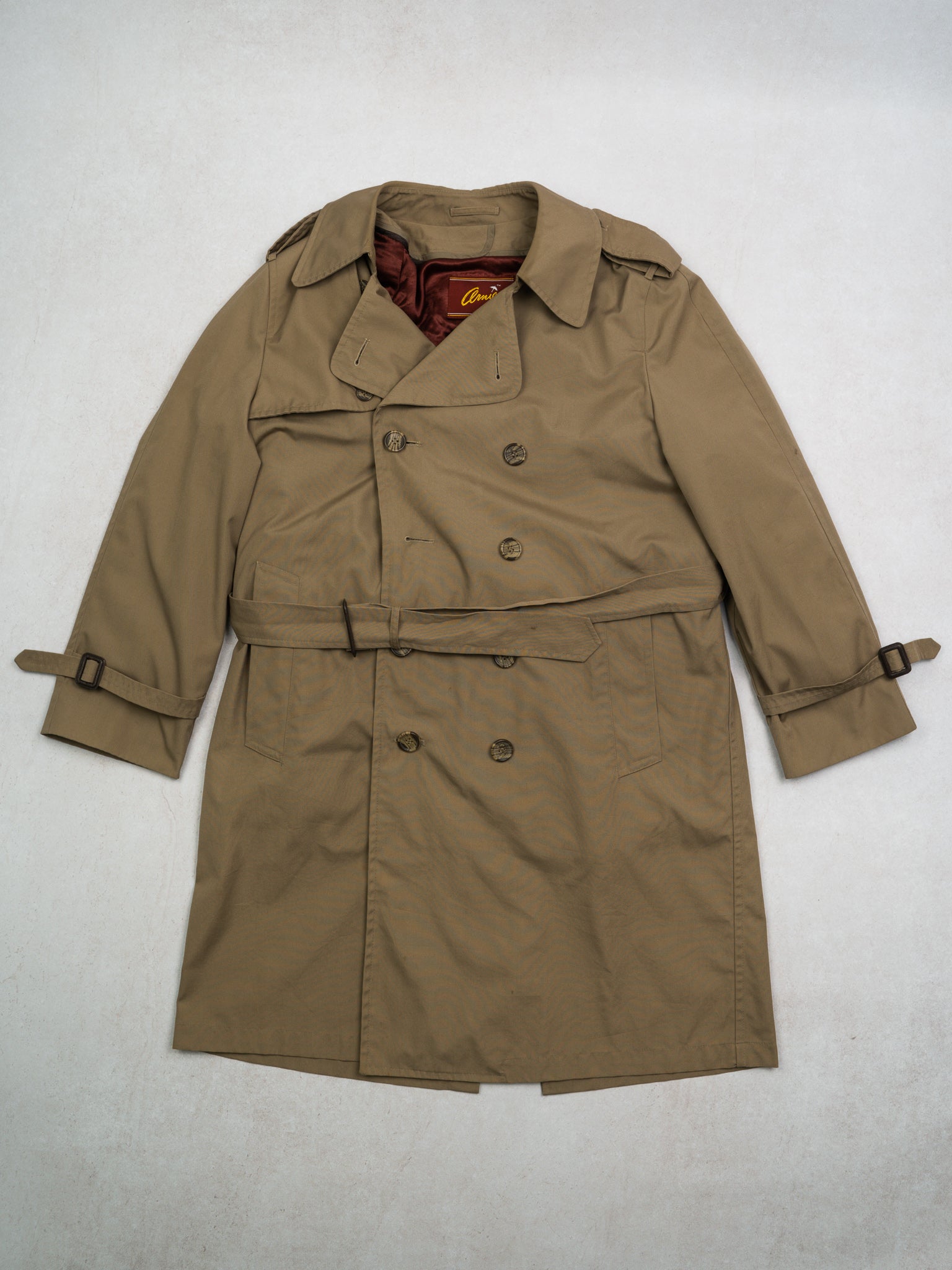 Vintage 70s Dark Beige Arnie Trench Coat (M)