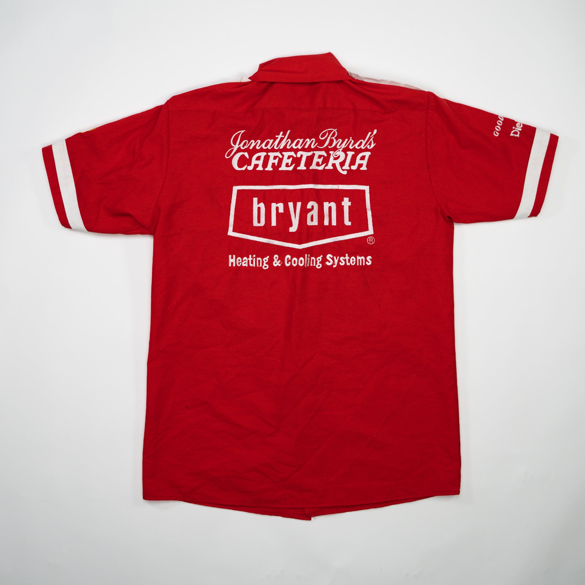 Vintage Red Jonathan Byrd Racing Team Button Up Shirt (M)