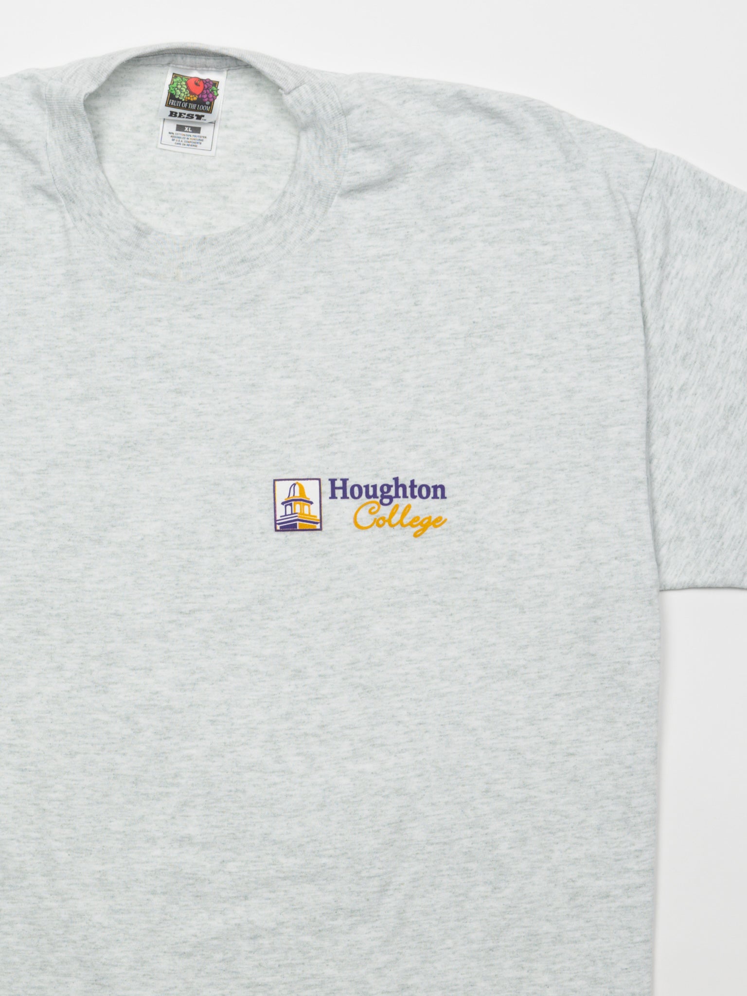 Vintage 90s Single Stitch Grey Houghton College Tee (M)