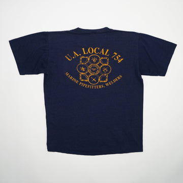 Vintage 90s U.A Local 754 Firefighter Tee (M) | Rebalance Vintage.