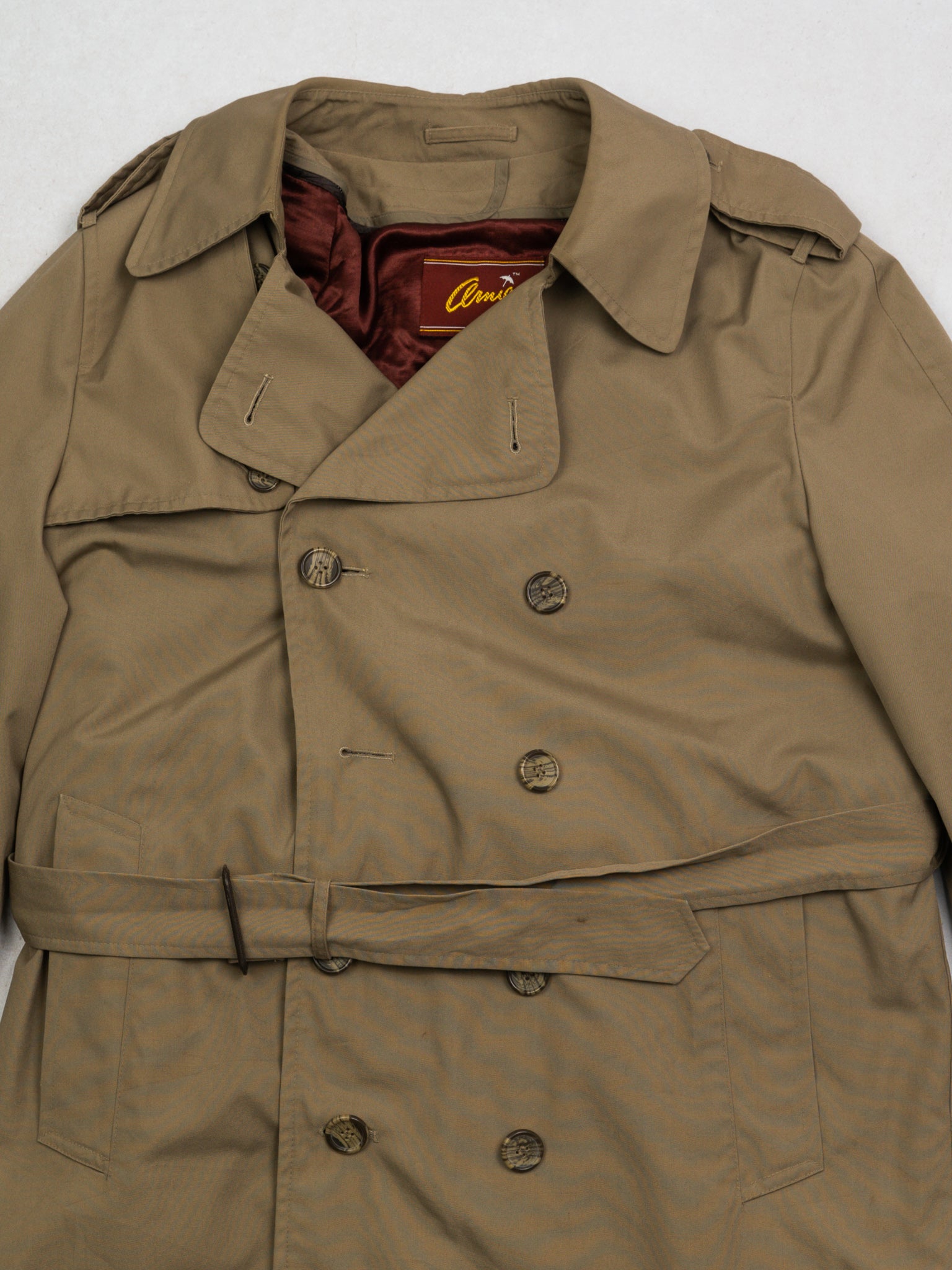 Vintage 70s Dark Beige Arnie Trench Coat (M)