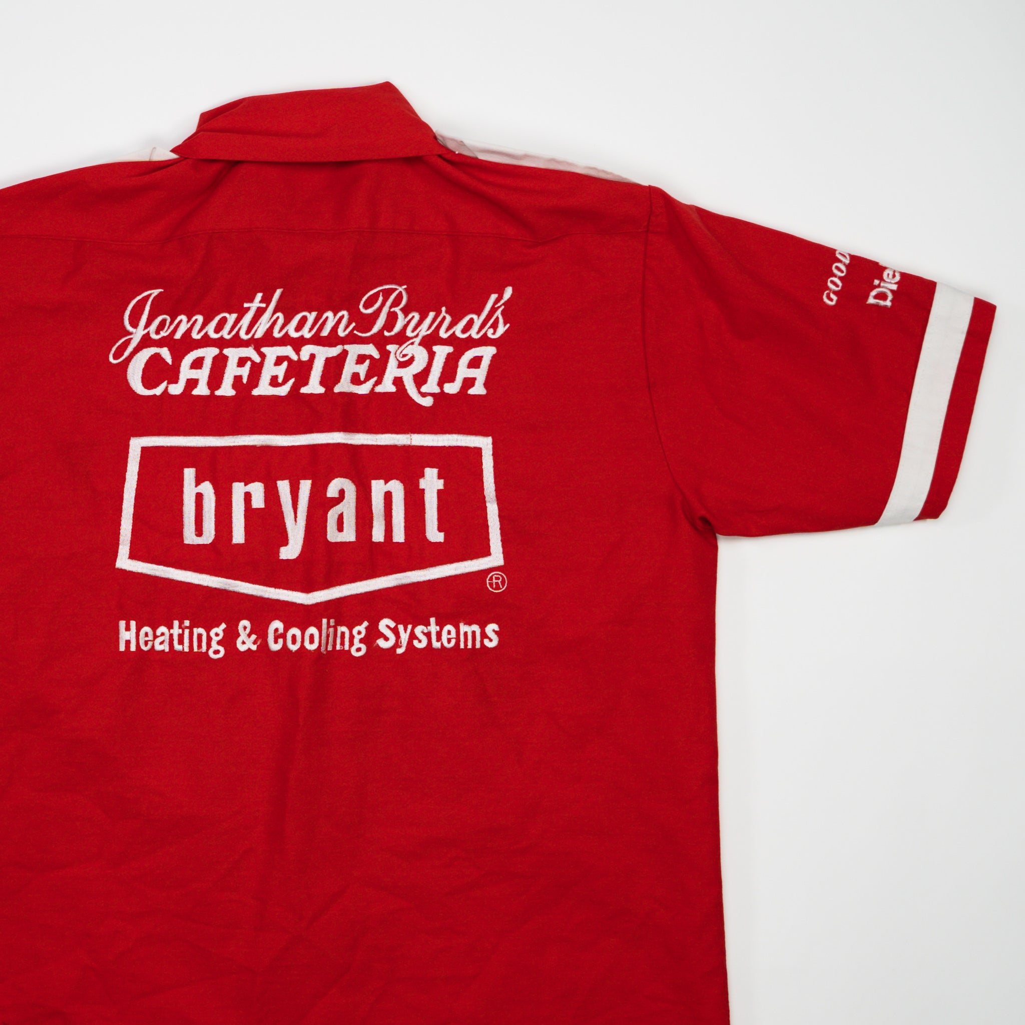 Vintage Red Jonathan Byrd Racing Team Button Up Shirt (M)