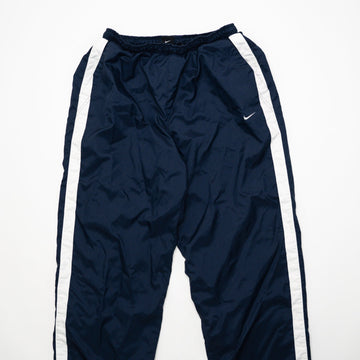 Vintage Blue + White Nike Windbreaker Pants (L) | Rebalance Vintage.