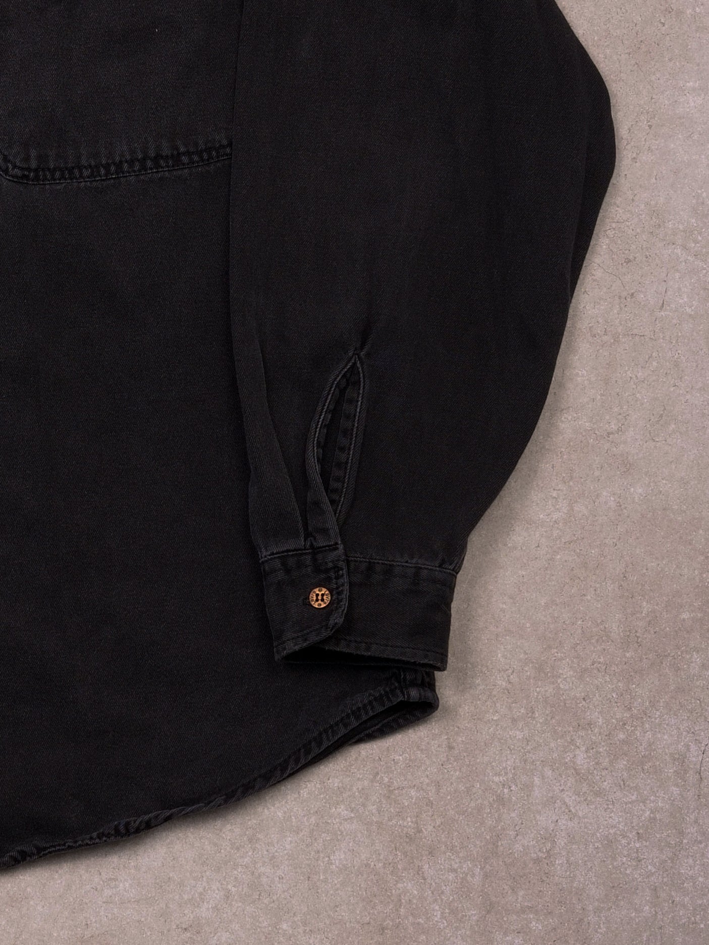 Vintage Y2K Washed Black Levi's Denim Button Up (S/M)