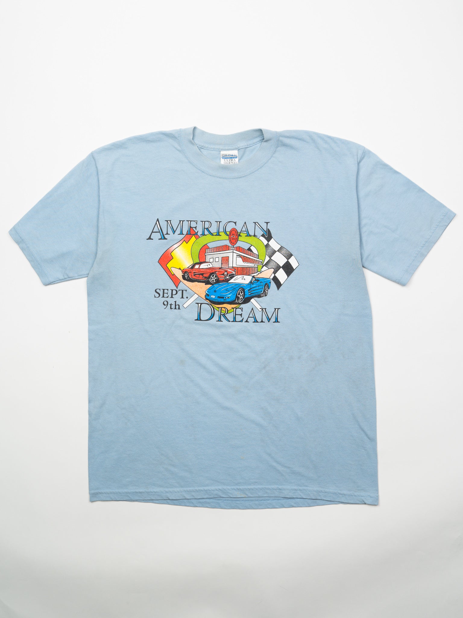 Vintage 90s Baby Blue American Dream Chevrolet Tee (M)