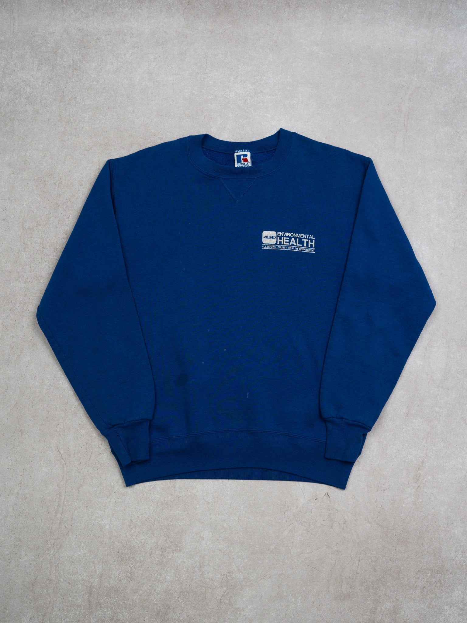 Vintage 90s Blue Environmental Health x Russell Athletic Crewneck (M)