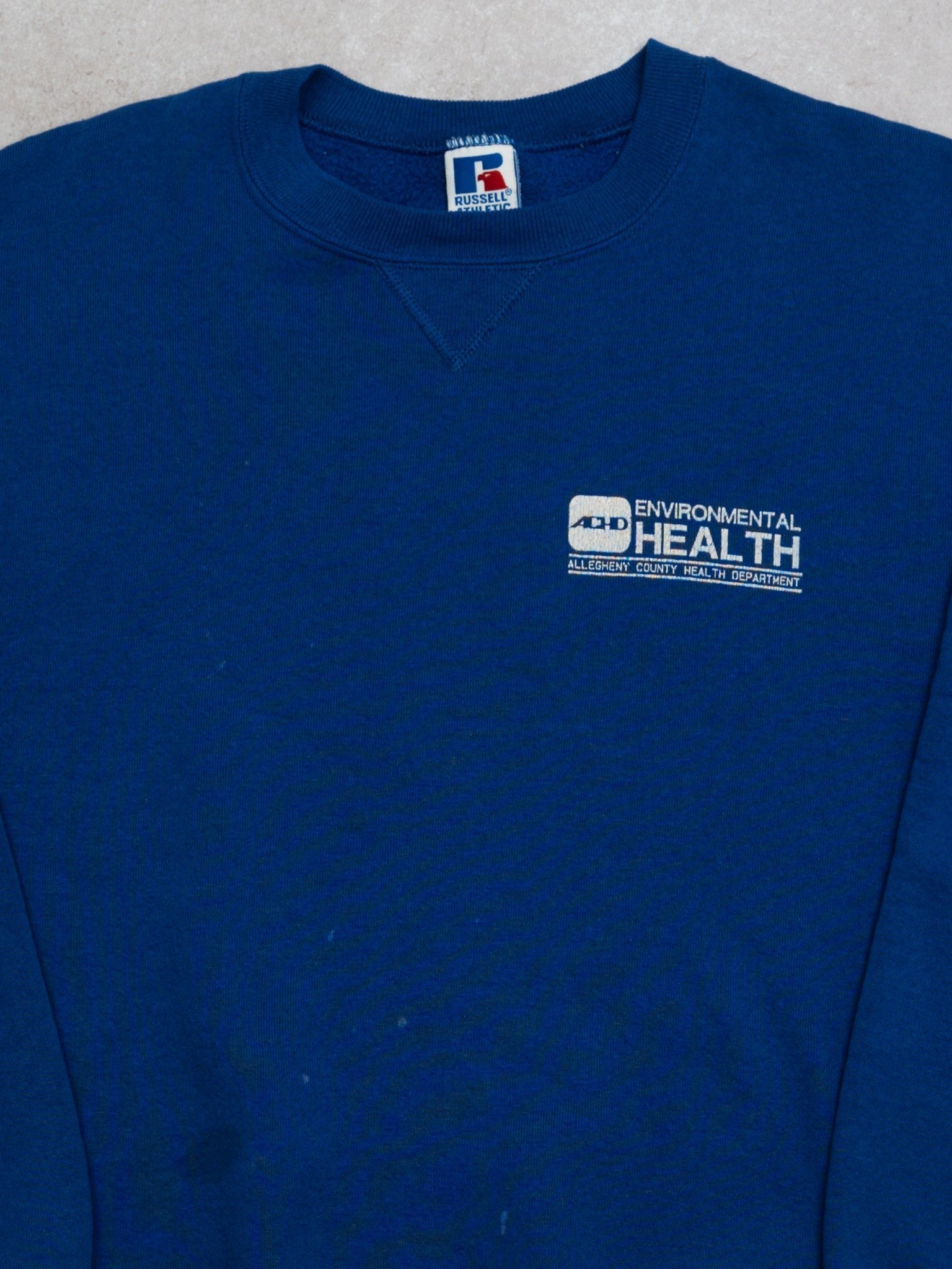 Vintage 90s Blue Environmental Health x Russell Athletic Crewneck (M)