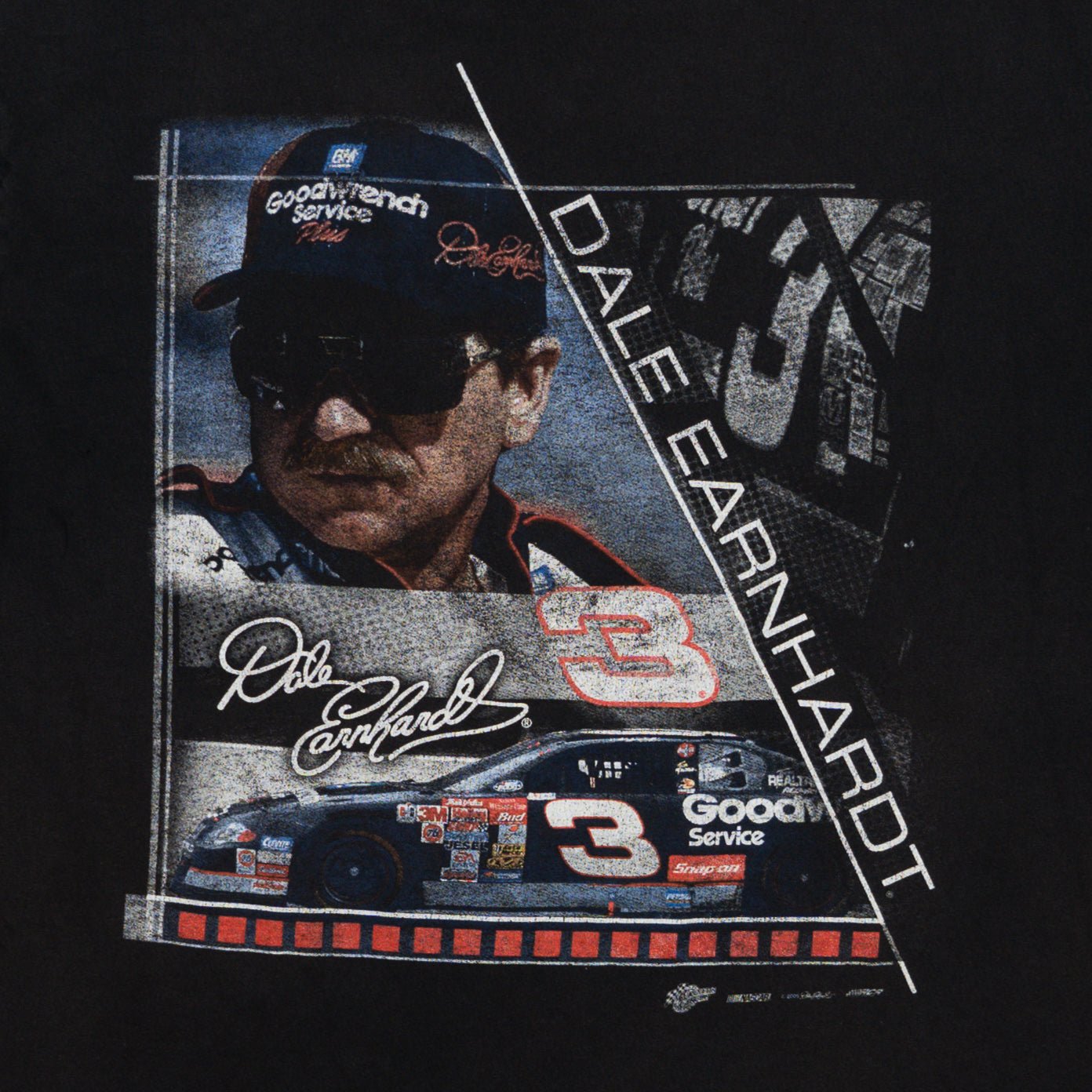 Vintage Black Dale Earnhardt #3 Racing Tee (M)
