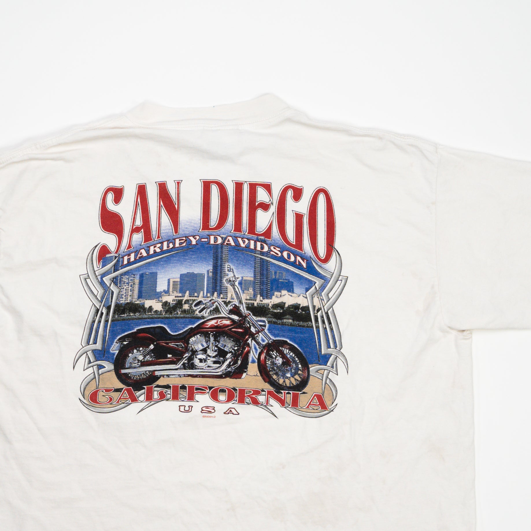 Vintage '04 White Harley Davidson San Diego Tee (L) | Rebalance Vintage.