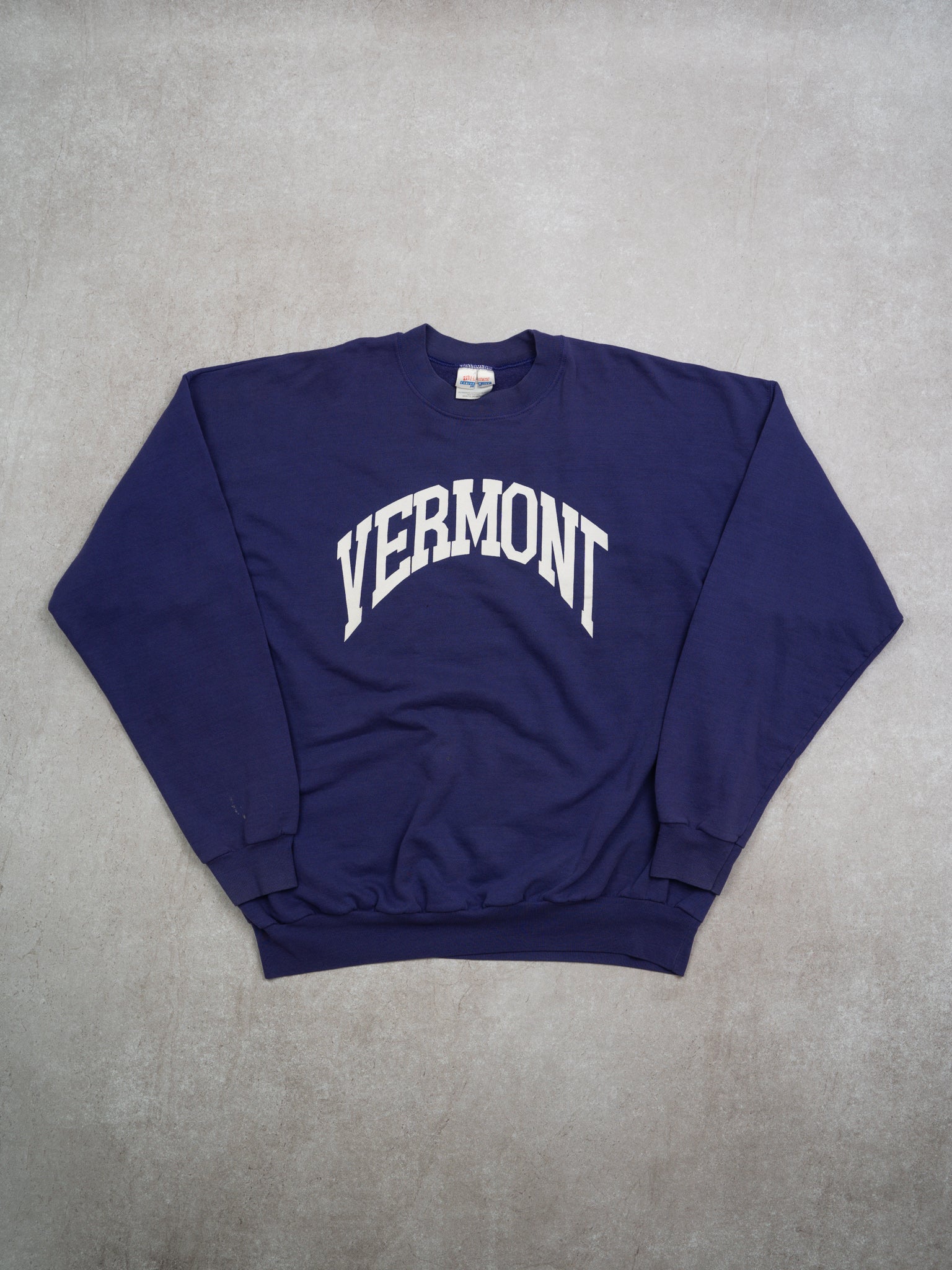 Vintage 90s Purple Vermont Spell Out Crewneck (L)