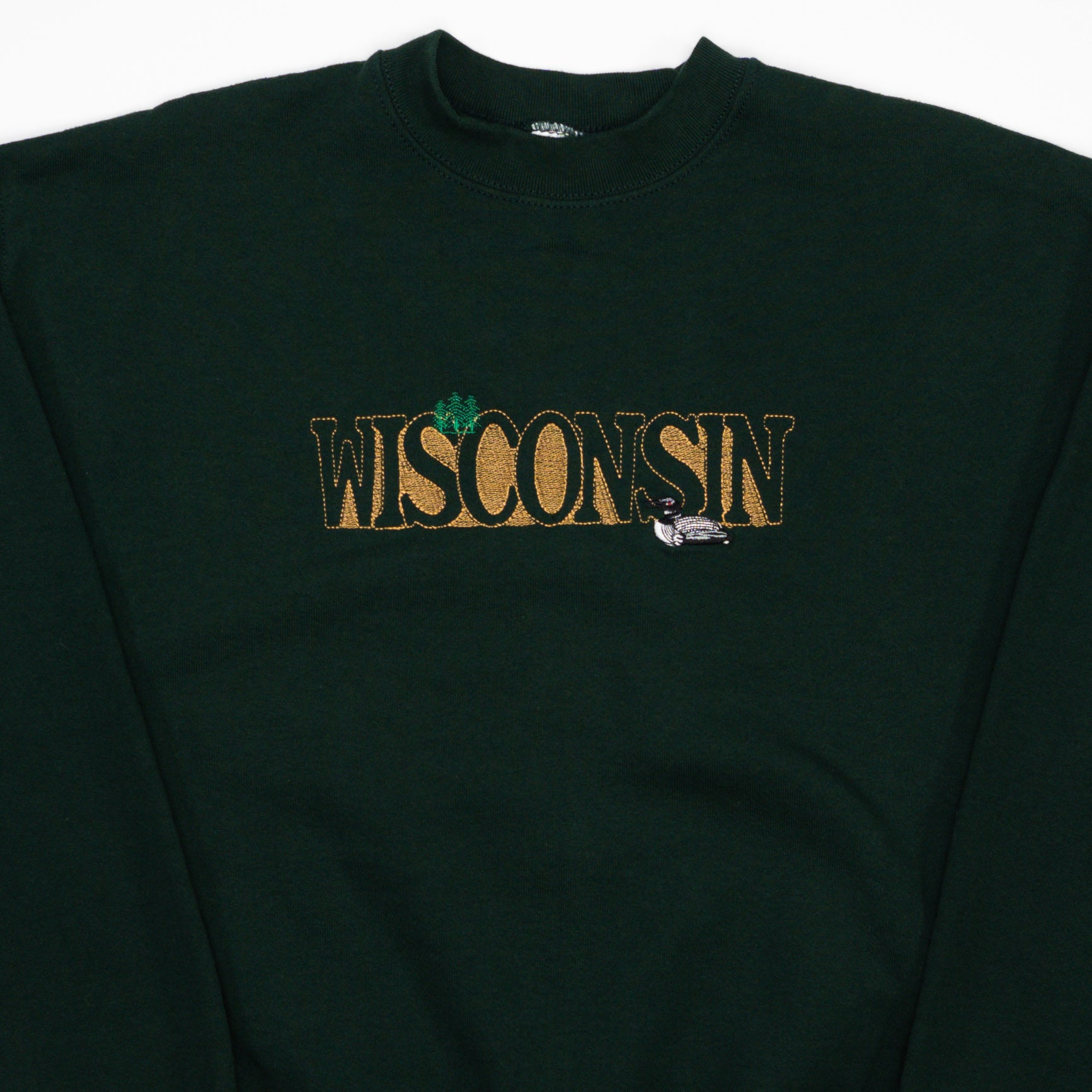 Vintage 90s Forest Green Wisconsin Crewneck (L)