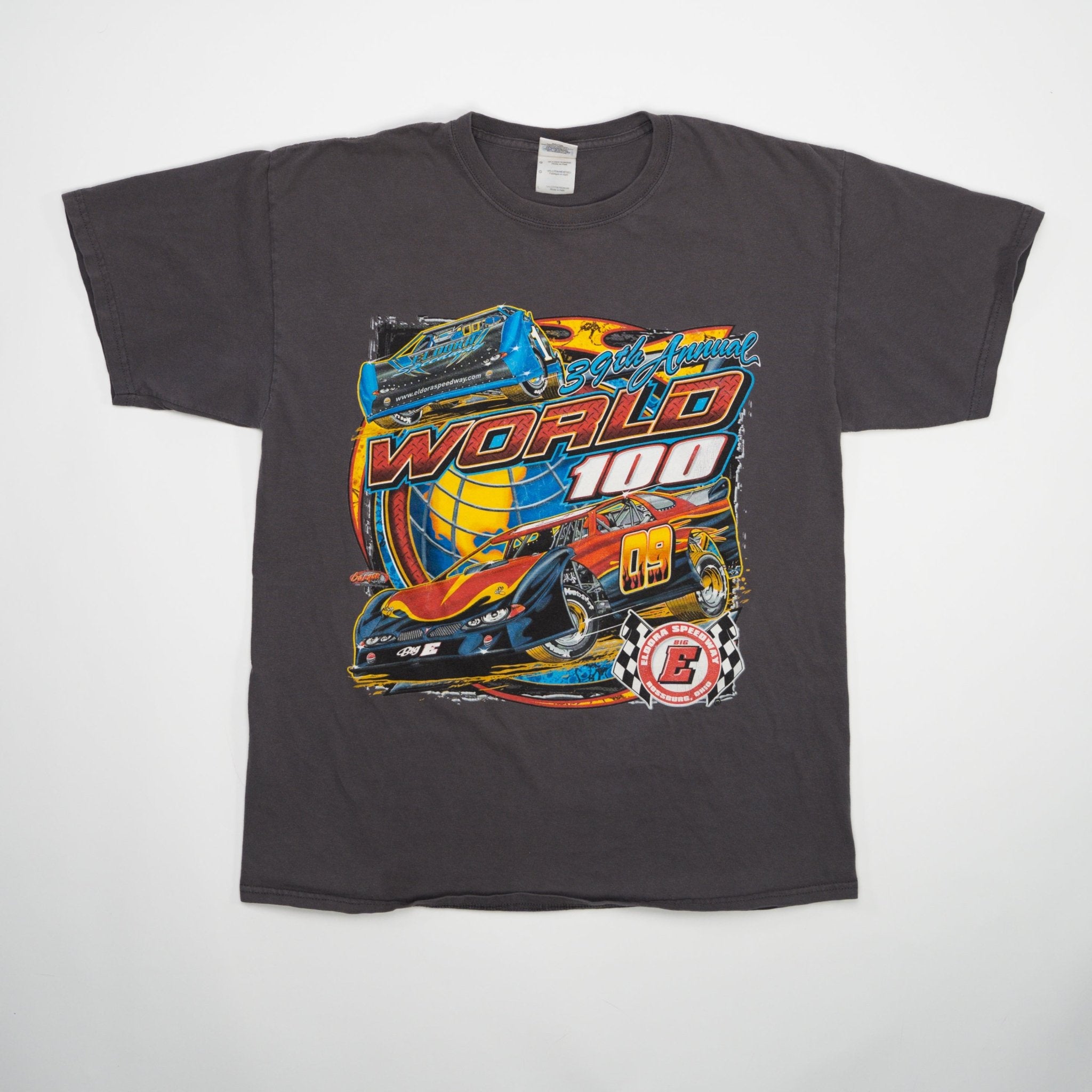'09 World 100 Eldora Speedway Racing Tee (M) | Rebalance Vintage.