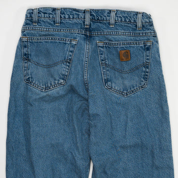 Vintage Blue Carhartt Jeans W/ Rip (34 x 30) | Rebalance Vintage.