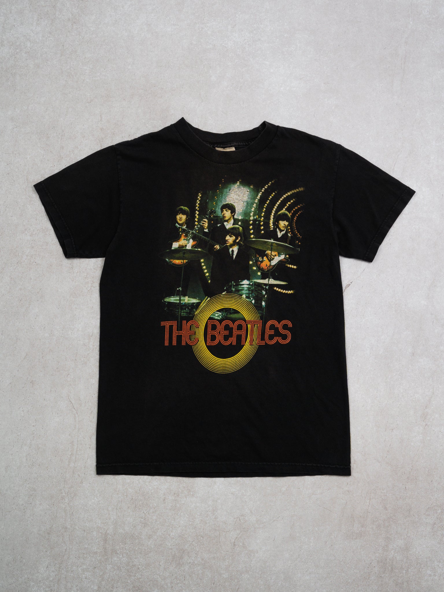 Vintage Black The Beatles Stage Graphic Tee (S)