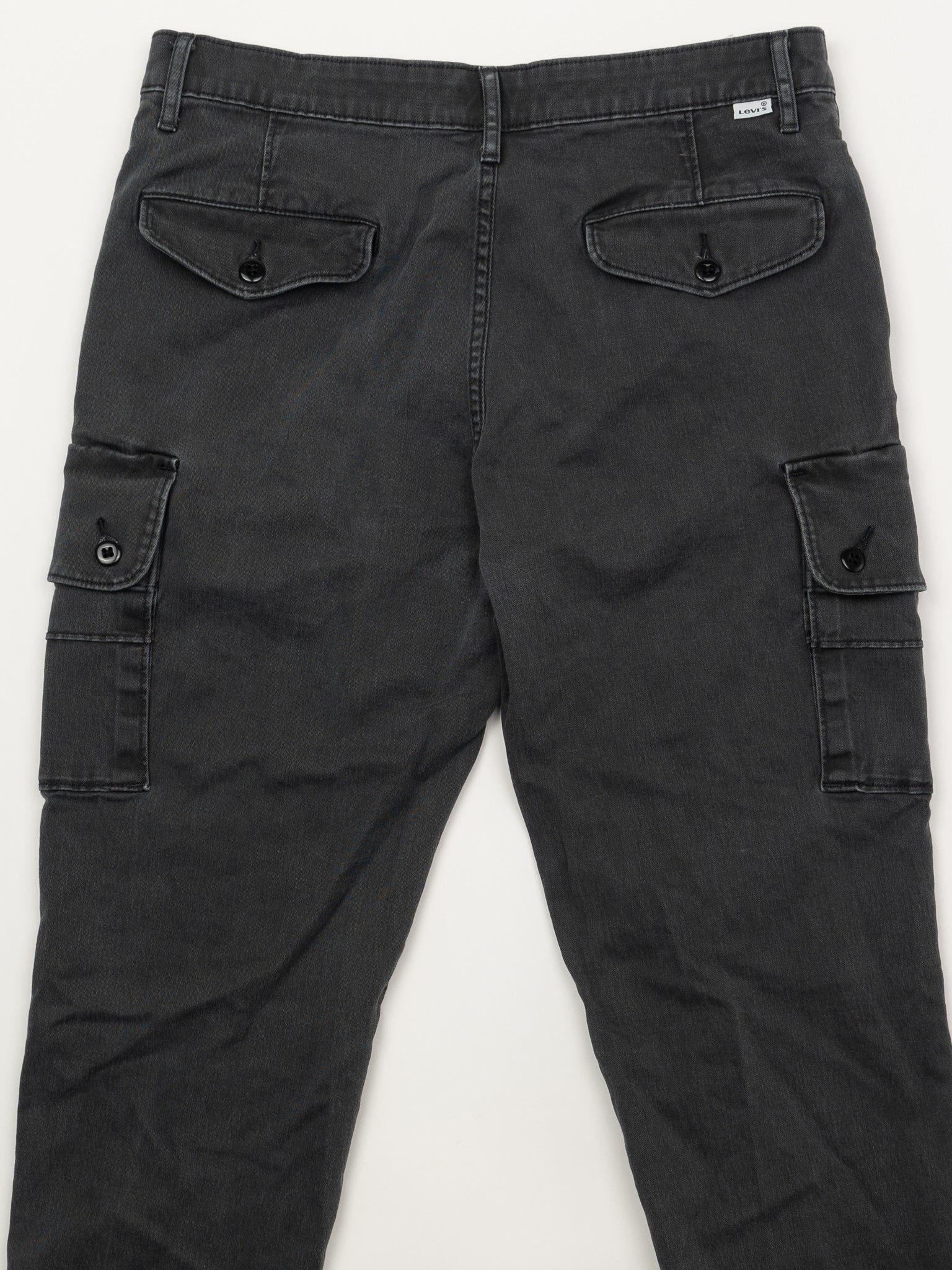 Vintage Washed Black Levi Cargo Pants (33 x 34)