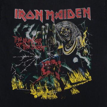 Vintage '82 Black Iron Maiden 'The Number of the Beast' Tee | Rebalance Vintage.