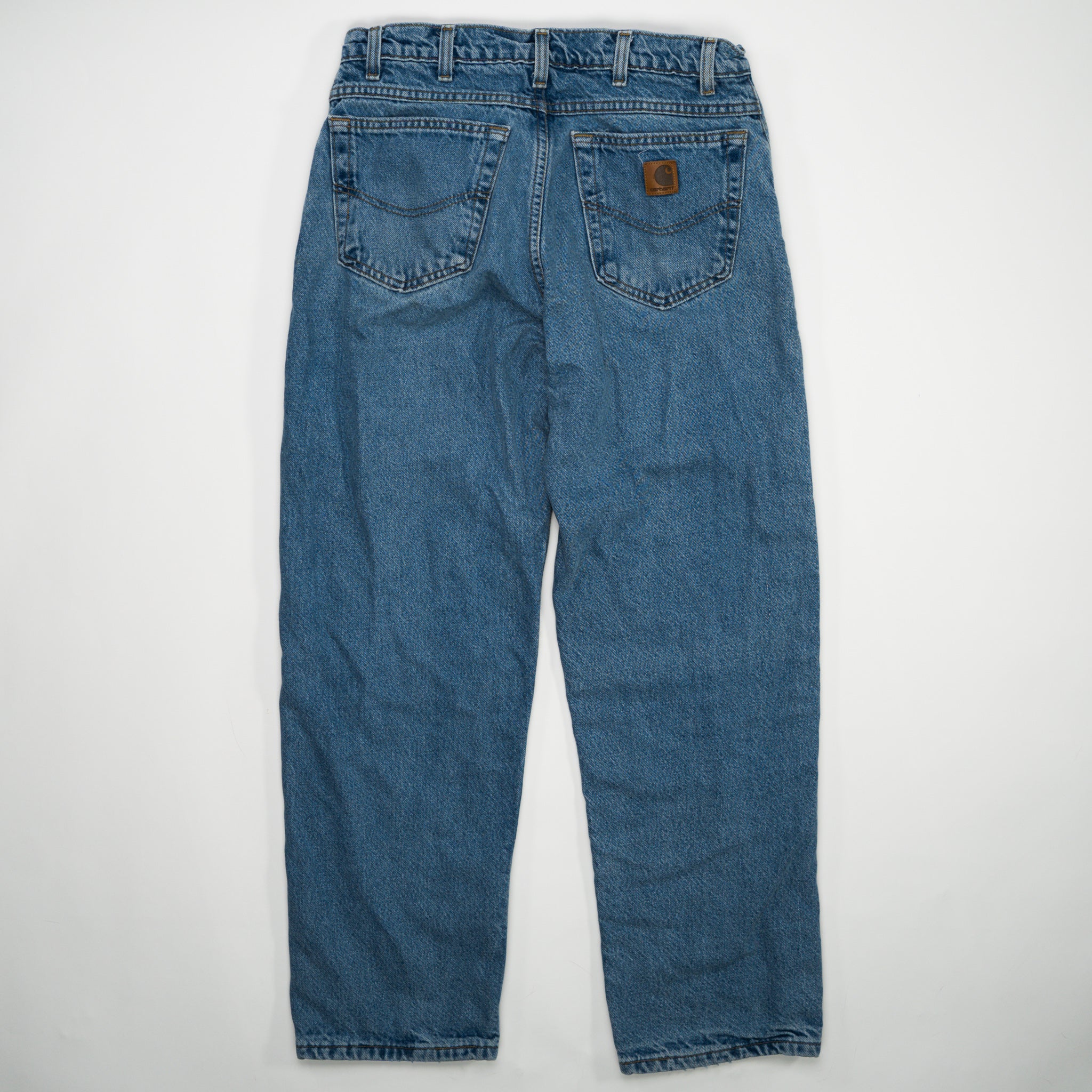Vintage Blue Carhartt Jeans W/ Rip (34 x 30) | Rebalance Vintage.
