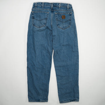 Vintage Blue Carhartt Jeans W/ Rip (34 x 30) | Rebalance Vintage.