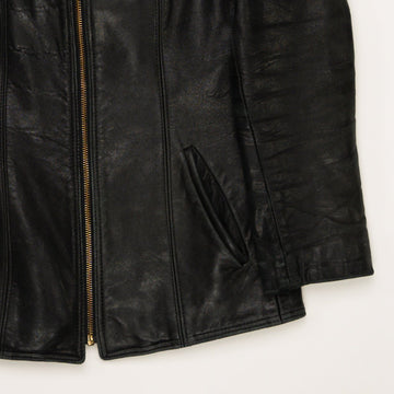 Vintage Black 90s MLC Leather Jacket (XS/S) | Rebalance Vintage.