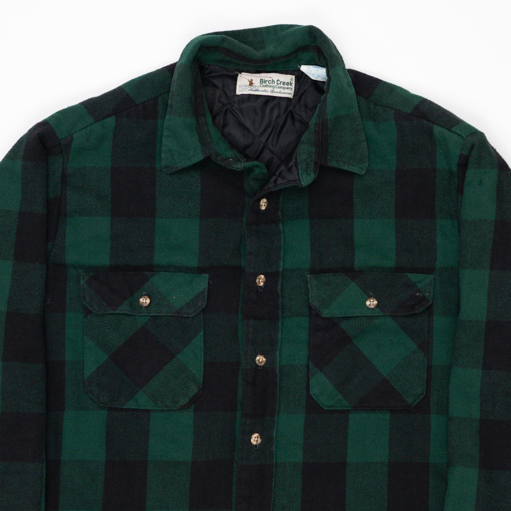 Vintage 90s Black + Green Checkered Plaid Jacket (XL) | Rebalance Vintage.