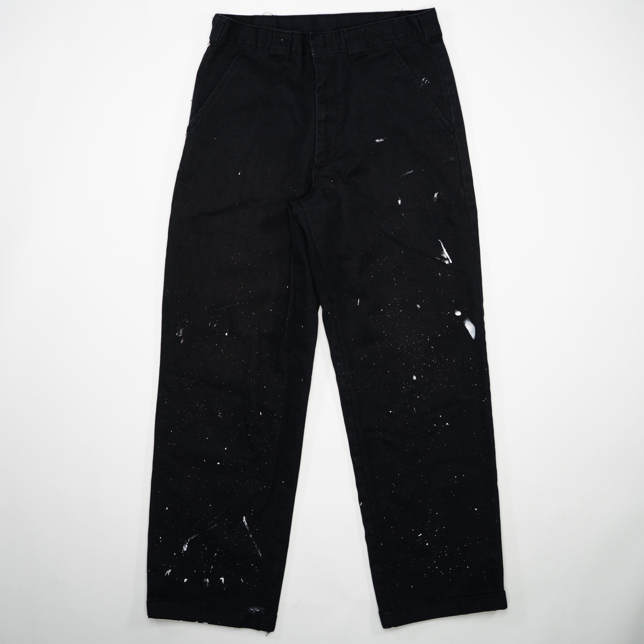 Vintage Black Dickies Paint Splashed Workwear Pants (30 x 30)