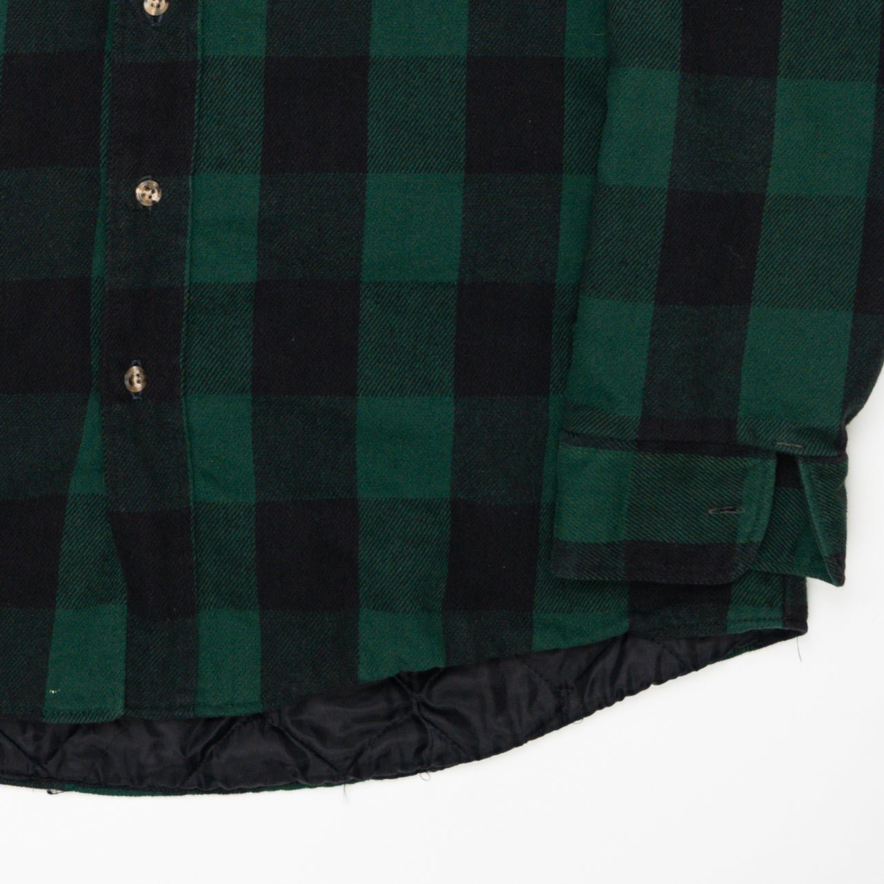 Vintage 90s Black + Green Checkered Plaid Jacket (XL) | Rebalance Vintage.
