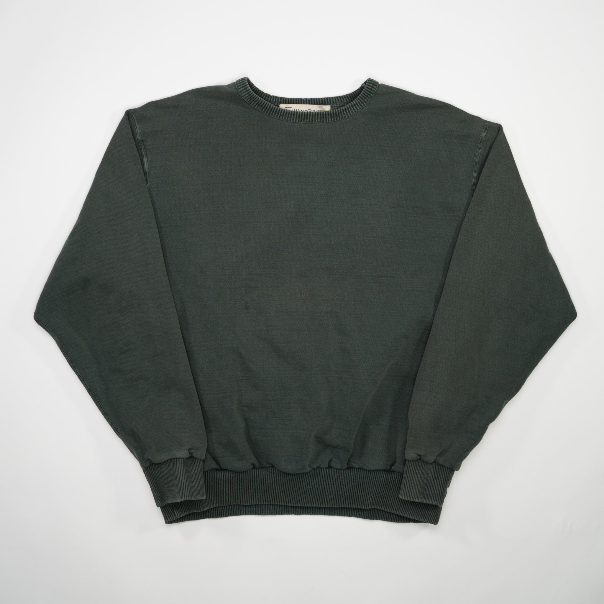 Vintage Washed Green Wind River Crewneck (L)