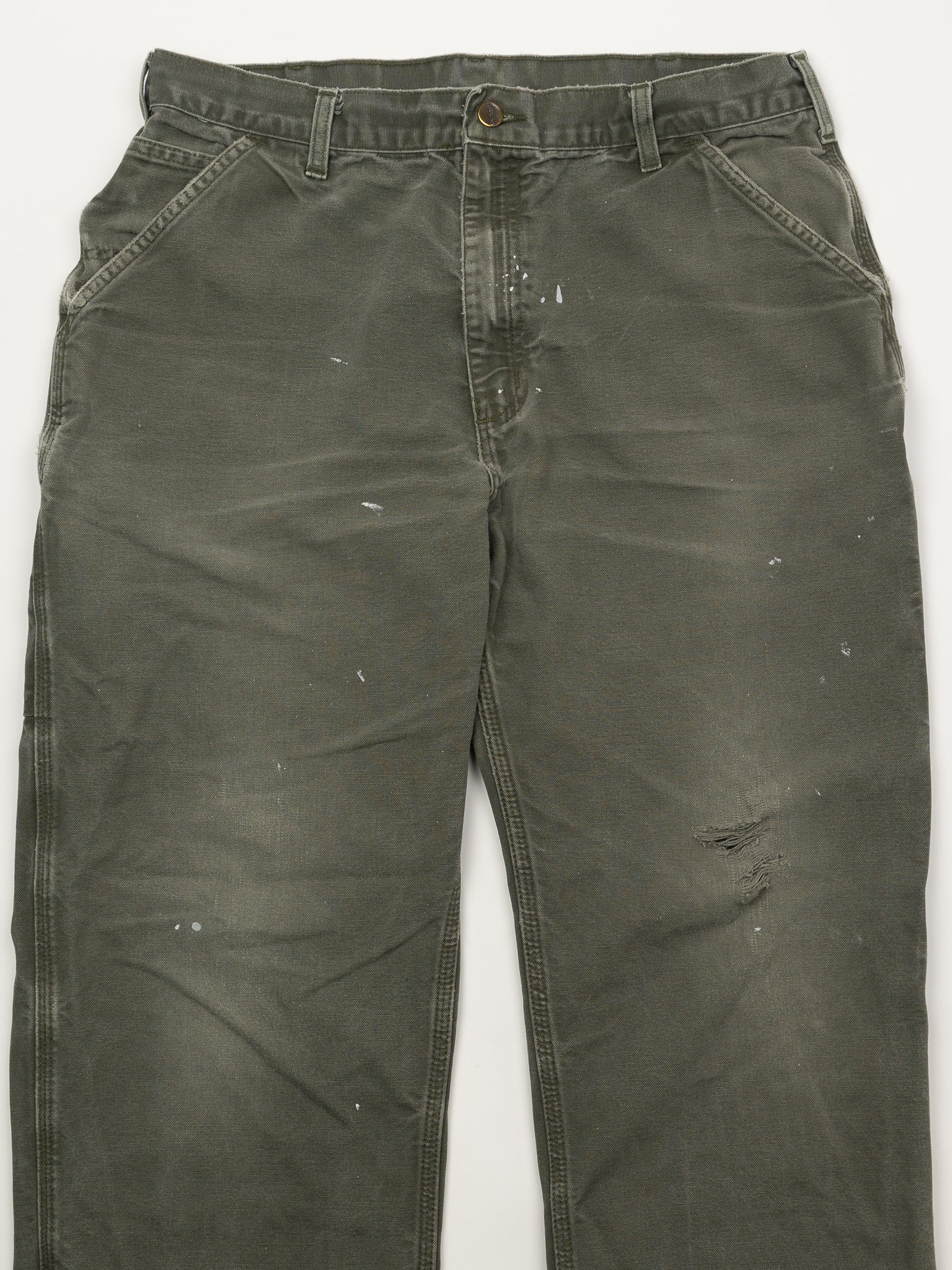 Vintage Washed Army Green Cargo Pants (36 x 34)