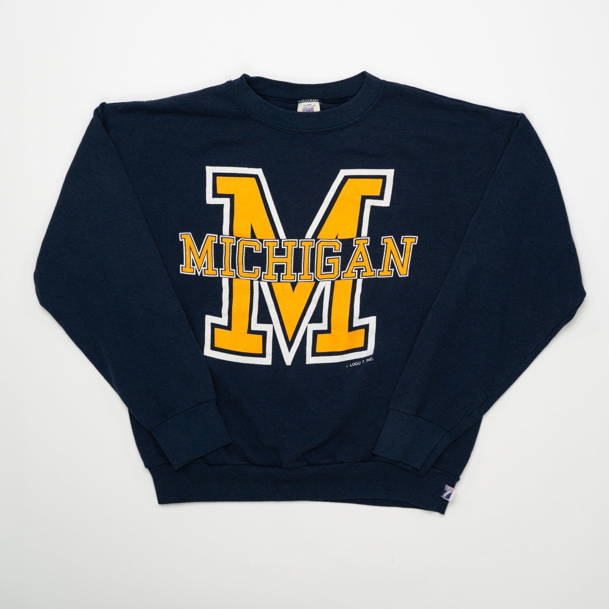 Vintage 80s Michigan 'M' Crewneck (M) | Rebalance Vintage.